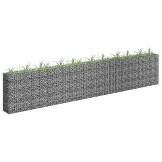 vidaXL Συρματοκιβώτιο-Γλάστρα Υπερυψωμένη 450x30x90 εκ. Γαλβ. Χάλυβας