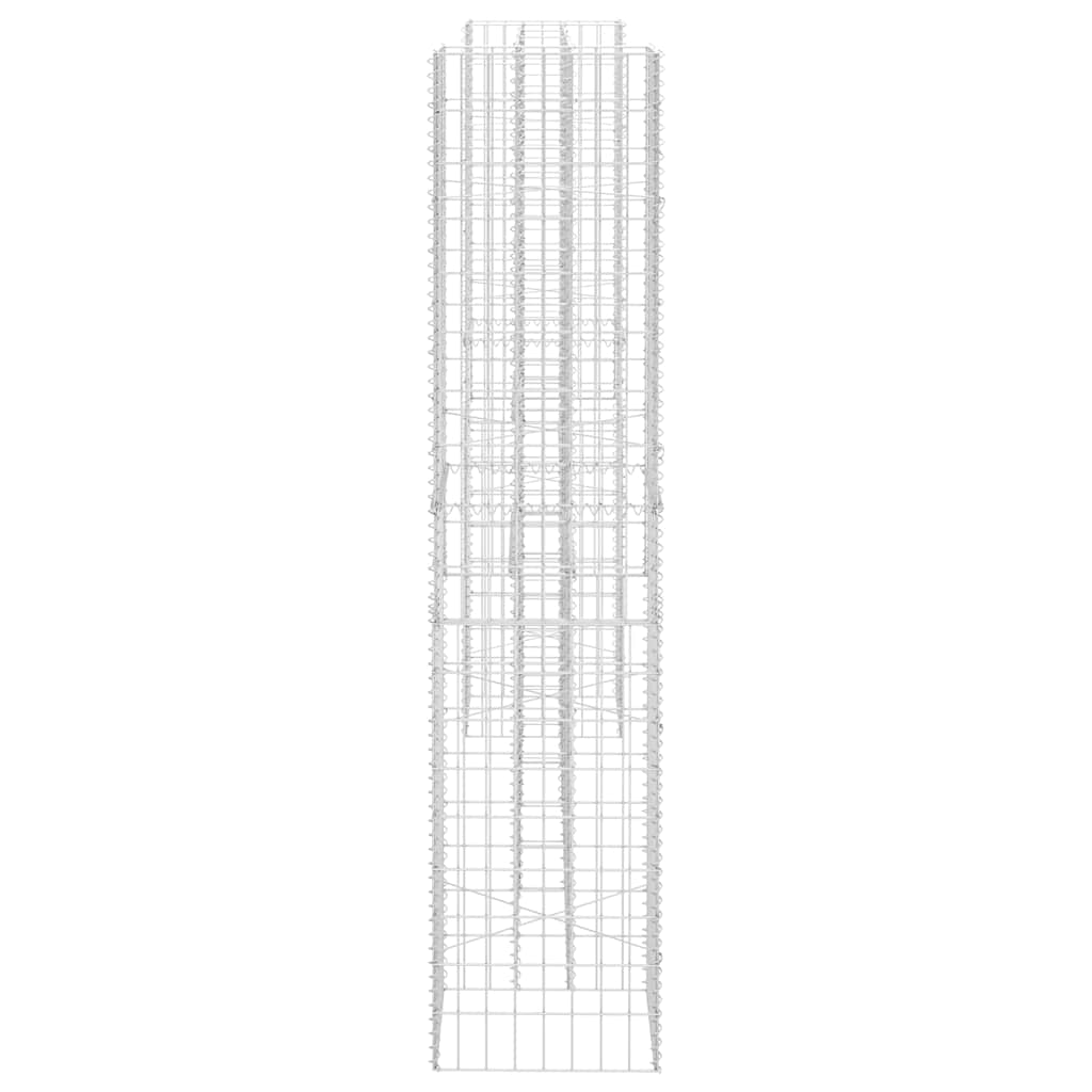 vidaXL Συρματοκιβώτιο Γλάστρα Σχήμα «Η» 260x40x200 εκ. Ατσάλινο Σύρμα - Image 4