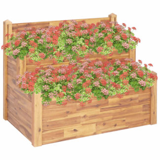 vidaXL Ζαρντινιέρα 2 Επιπέδων 110 x 75 x 84 εκ. από Μασίφ Ξύλο Ακακίας