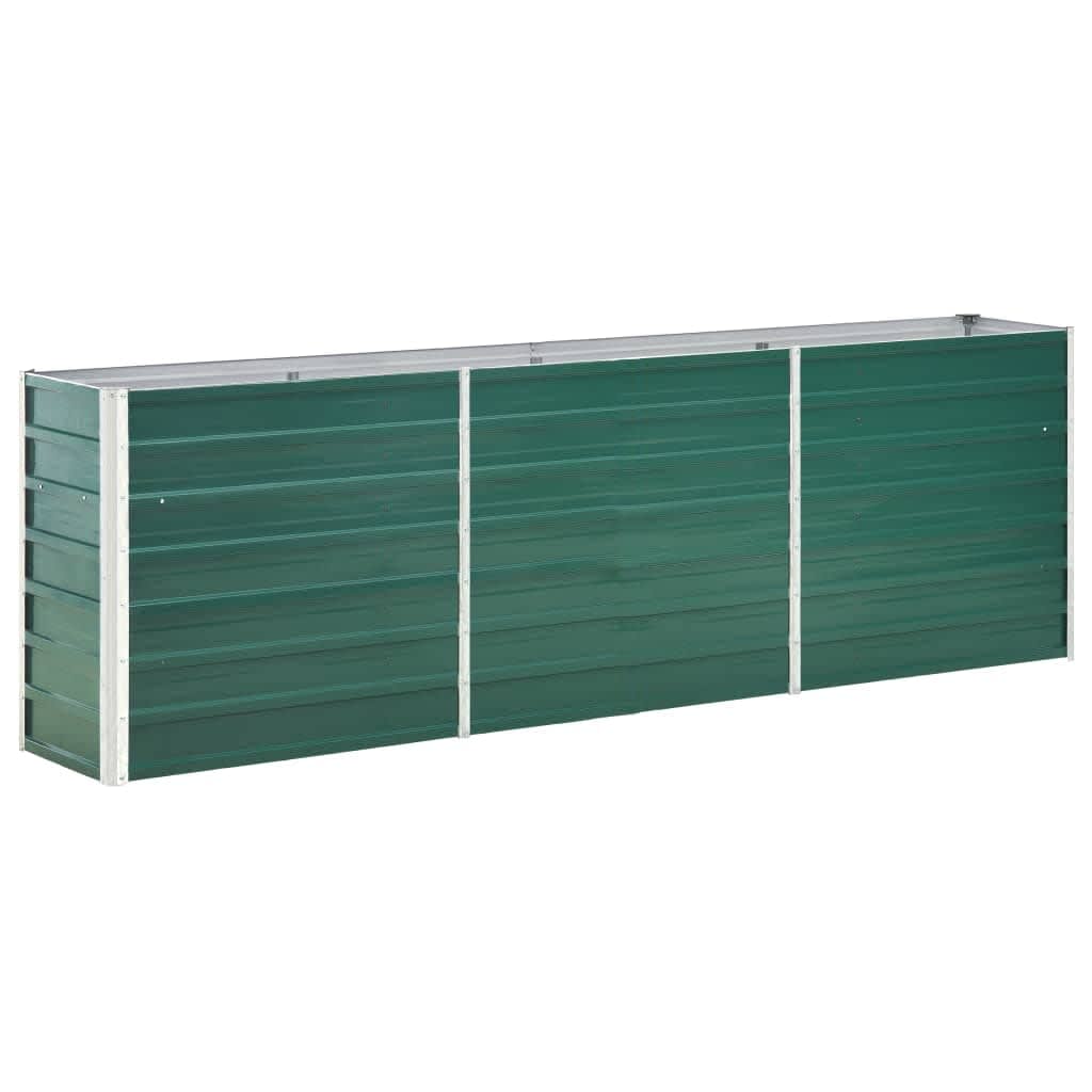 vidaXL Ζαρντινιέρα Υπερυψωμένη Πράσινη 240x40x77 εκ. Γαλβαν. Χάλυβας - Image 2