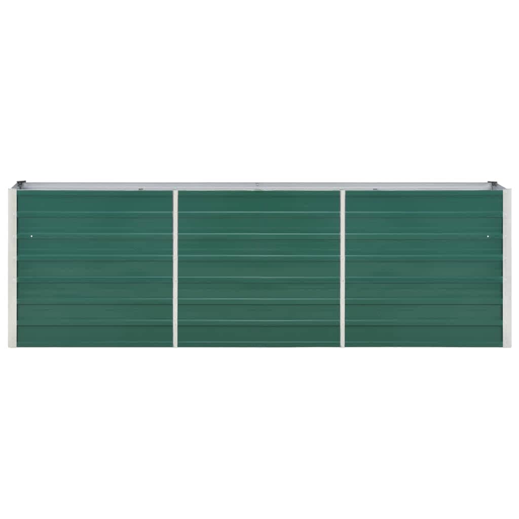 vidaXL Ζαρντινιέρα Υπερυψωμένη Πράσινη 240x40x77 εκ. Γαλβαν. Χάλυβας - Image 4