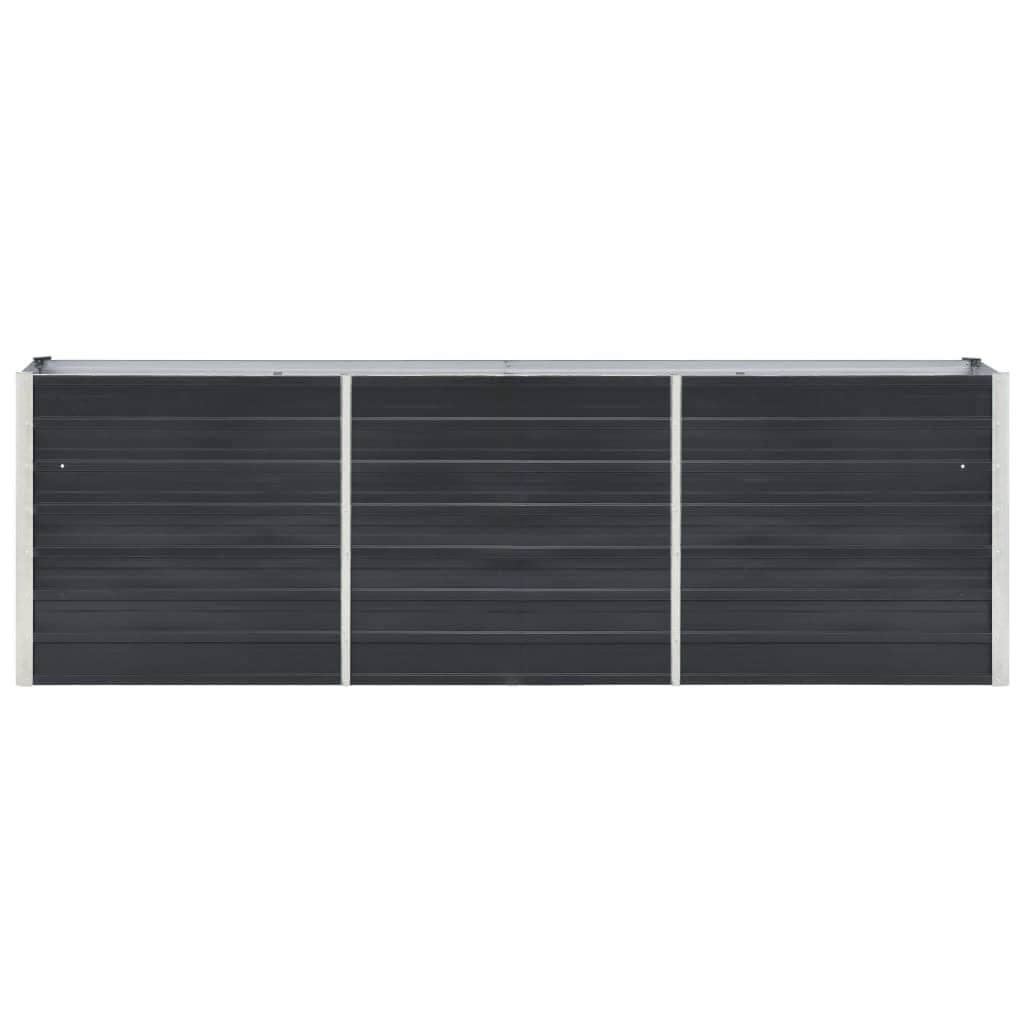 vidaXL Ζαρντινιέρα Υπερυψωμένη Ανθρακί 240x40x77 εκ. Γαλβαν. Χάλυβας - Image 4