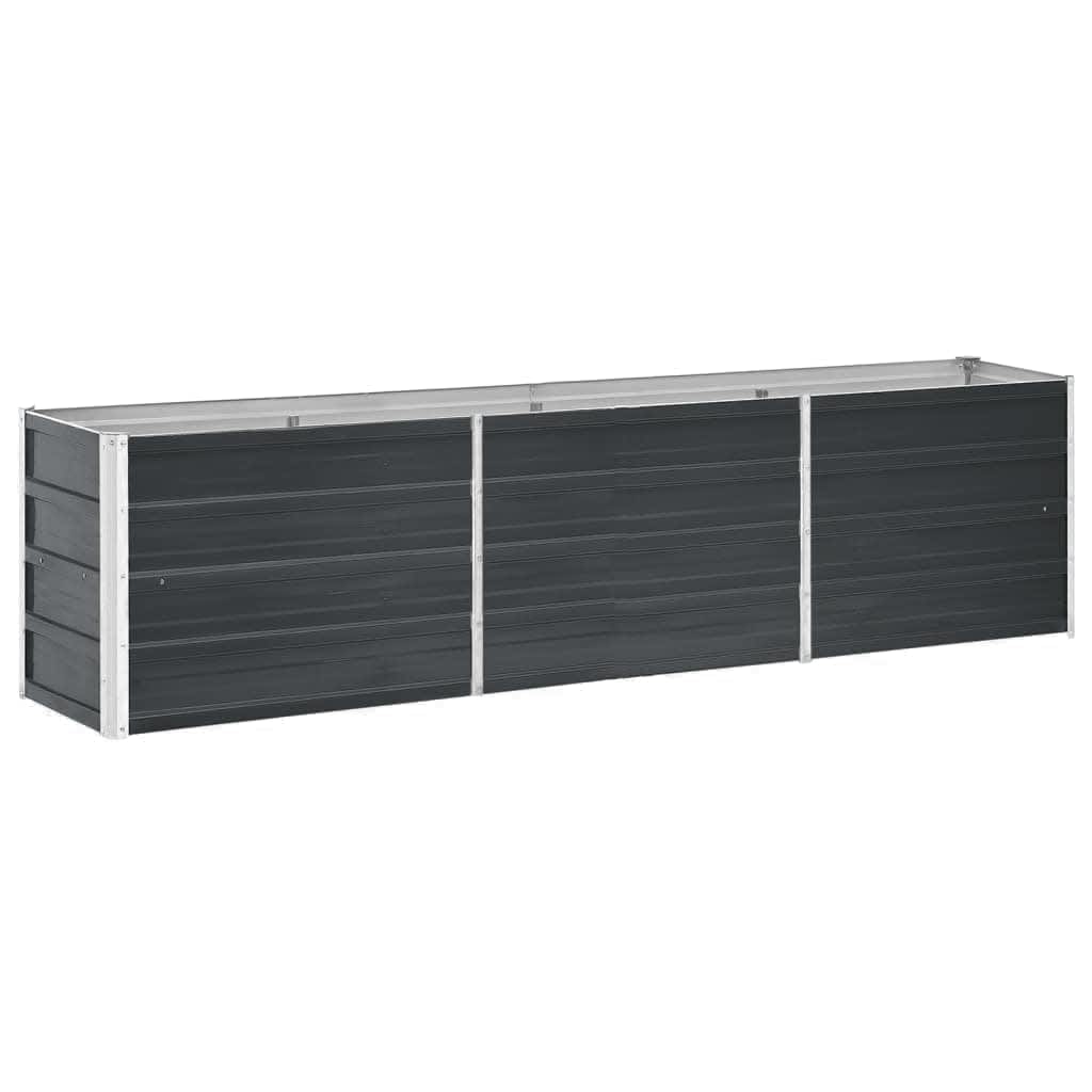 vidaXL Ζαρντινιέρα Υπερυψωμένη Ανθρακί 240x40x45 εκ. Γαλβαν. Χάλυβας - Image 2