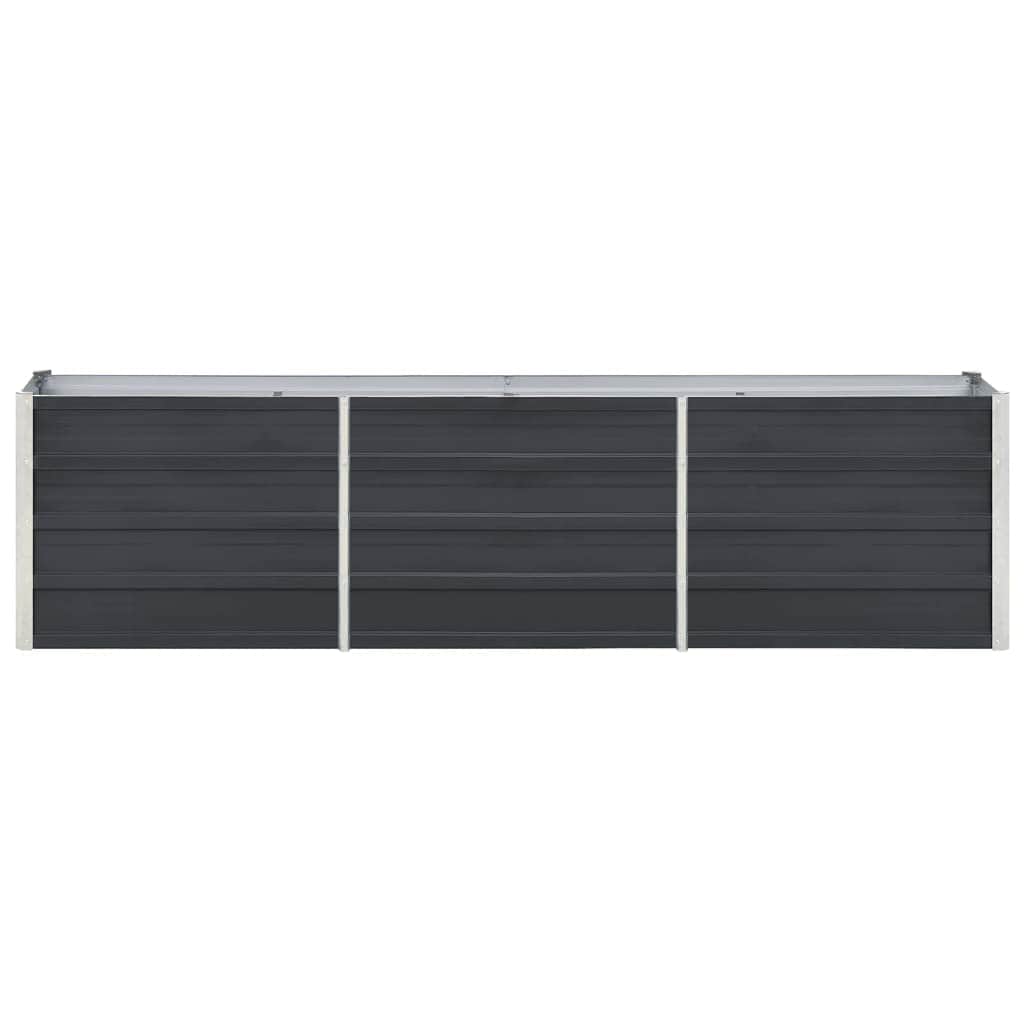 vidaXL Ζαρντινιέρα Υπερυψωμένη Ανθρακί 240x40x45 εκ. Γαλβαν. Χάλυβας - Image 4