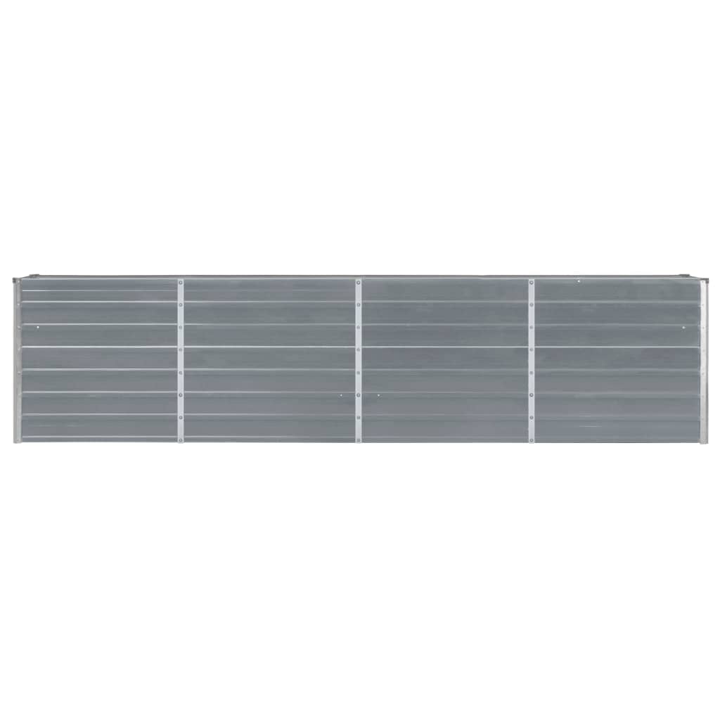vidaXL Ζαρντινιέρα Ψηλή Γκρι 320 x 40 x 77 εκ. Γαλβανισμένος Χάλυβας - Image 3