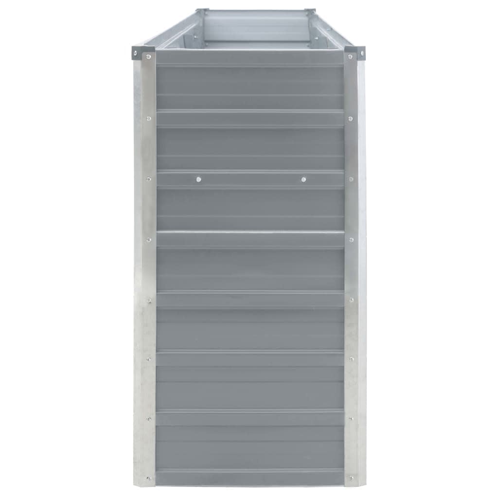 vidaXL Ζαρντινιέρα Ψηλή Γκρι 320 x 40 x 77 εκ. Γαλβανισμένος Χάλυβας - Image 4