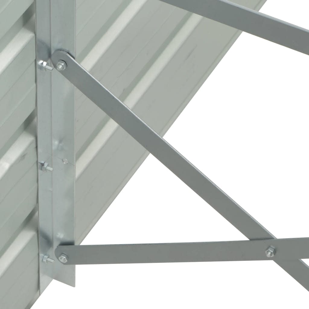 vidaXL Ζαρντινιέρα Ψηλή Γκρι 320 x 40 x 77 εκ. Γαλβανισμένος Χάλυβας - Image 5