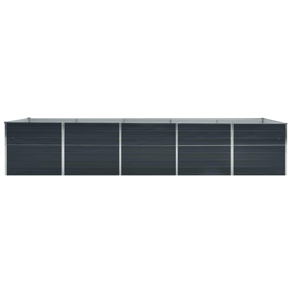 vidaXL Ζαρντινιέρα Υπερυψωμένη Ανθρακί 400x80x45 εκ. Γαλβαν. Χάλυβας - Image 4