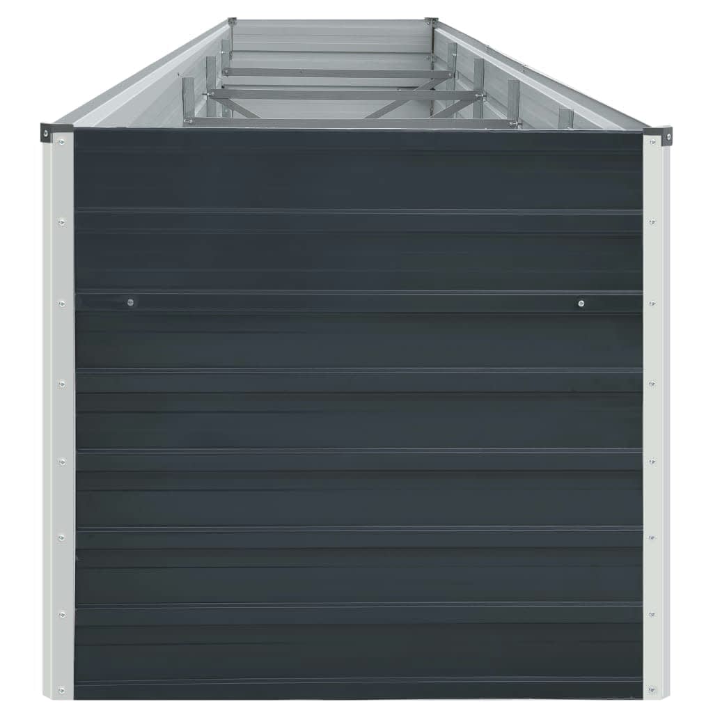 vidaXL Ζαρντινιέρα Υπερυψωμένη Ανθρακί 400x80x45 εκ. Γαλβαν. Χάλυβας - Image 5