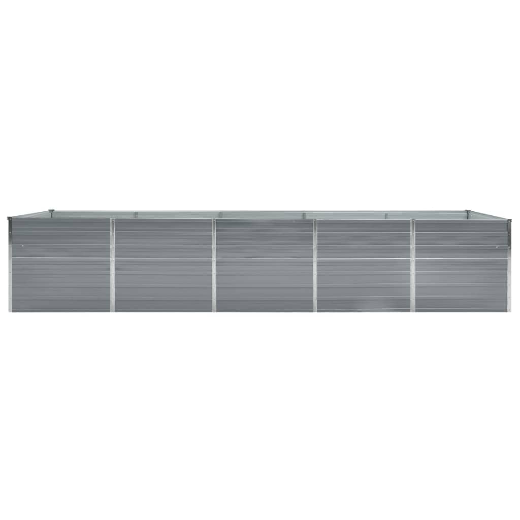vidaXL Ζαρντινιέρα Υπερυψωμένη Γκρι 400x80x77 εκ. Γαλβαν. Χάλυβας - Image 3