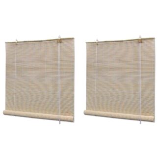vidaXL Στόρια Σκίασης 2 Τεμαχίων 120 x 160 εκ. από Φυσικό Μπαμπού