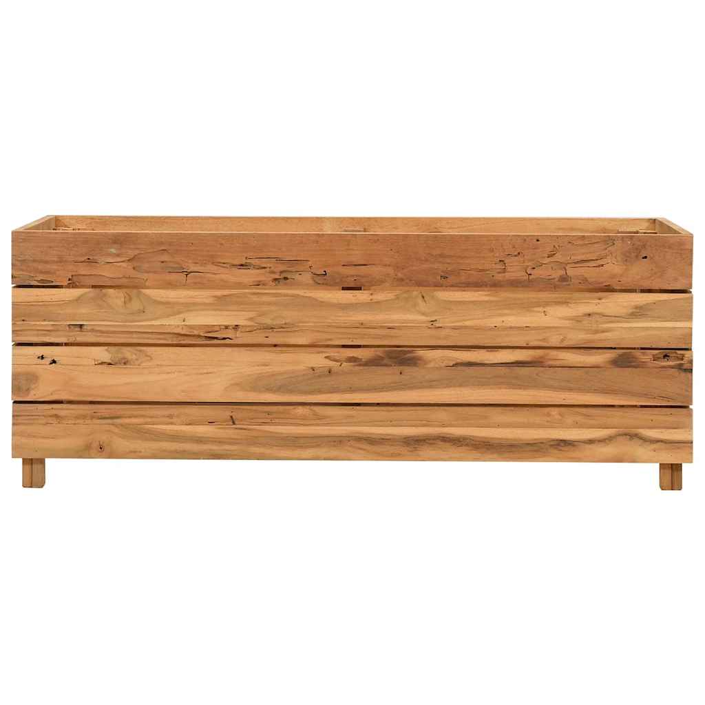 vidaXL Ζαρντινιέρα Υπερυψωμένη 100x40x38 εκ. Ανακυκλ. Ξύλο Teak/Ατσάλι - Image 3