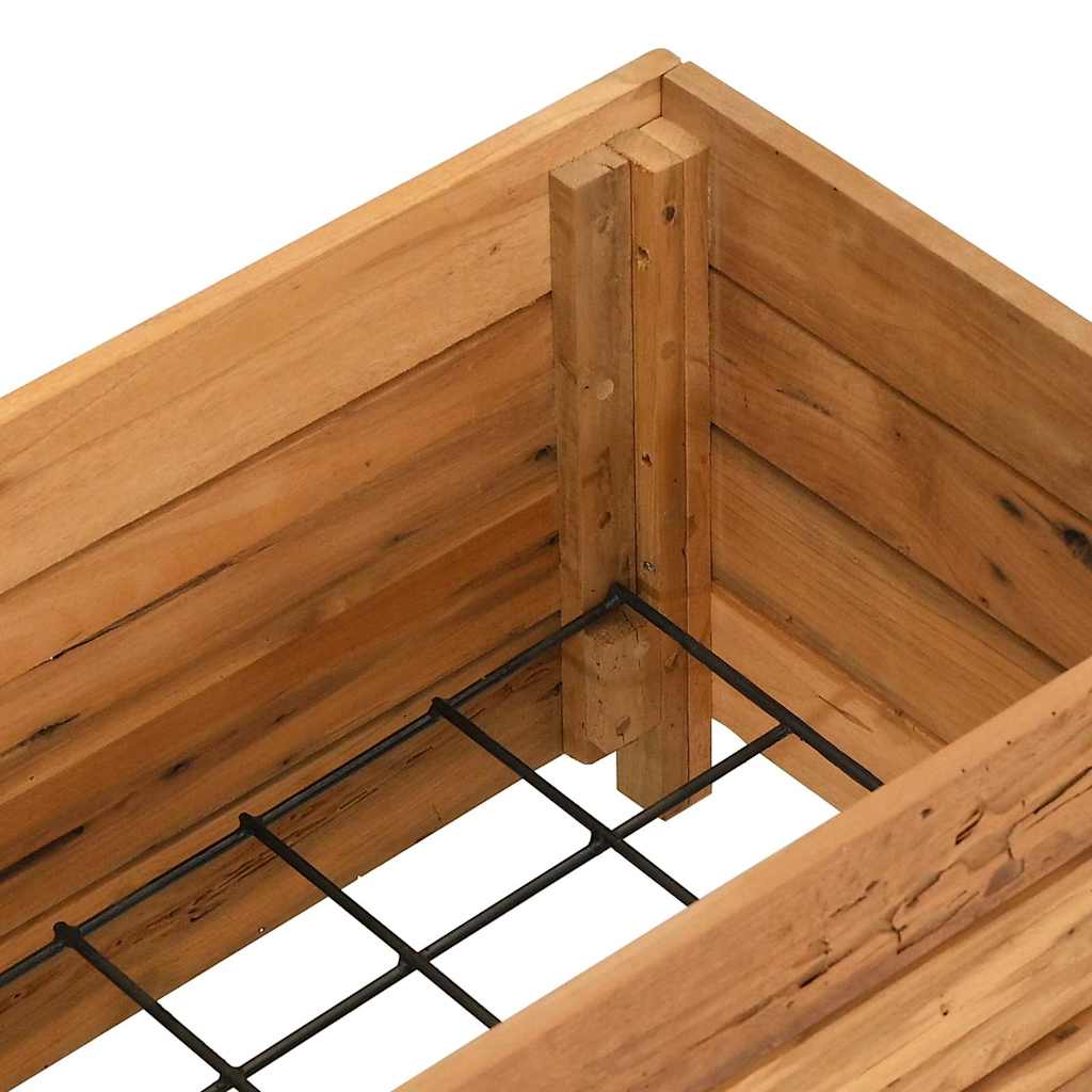 vidaXL Ζαρντινιέρα Υπερυψωμένη 100x40x38 εκ. Ανακυκλ. Ξύλο Teak/Ατσάλι - Image 5