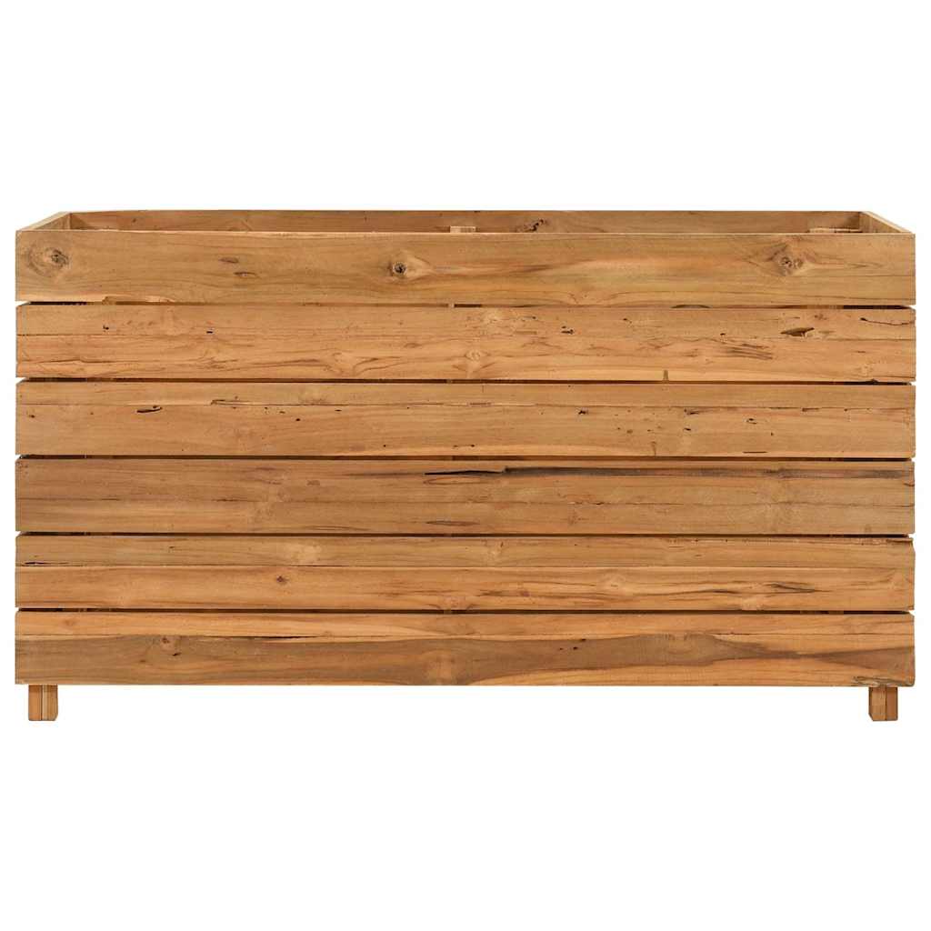 vidaXL Ζαρντινιέρα Υπερυψωμένη 100x40x55 εκ. Ανακυκλ. Ξύλο Teak/Ατσάλι - Image 3