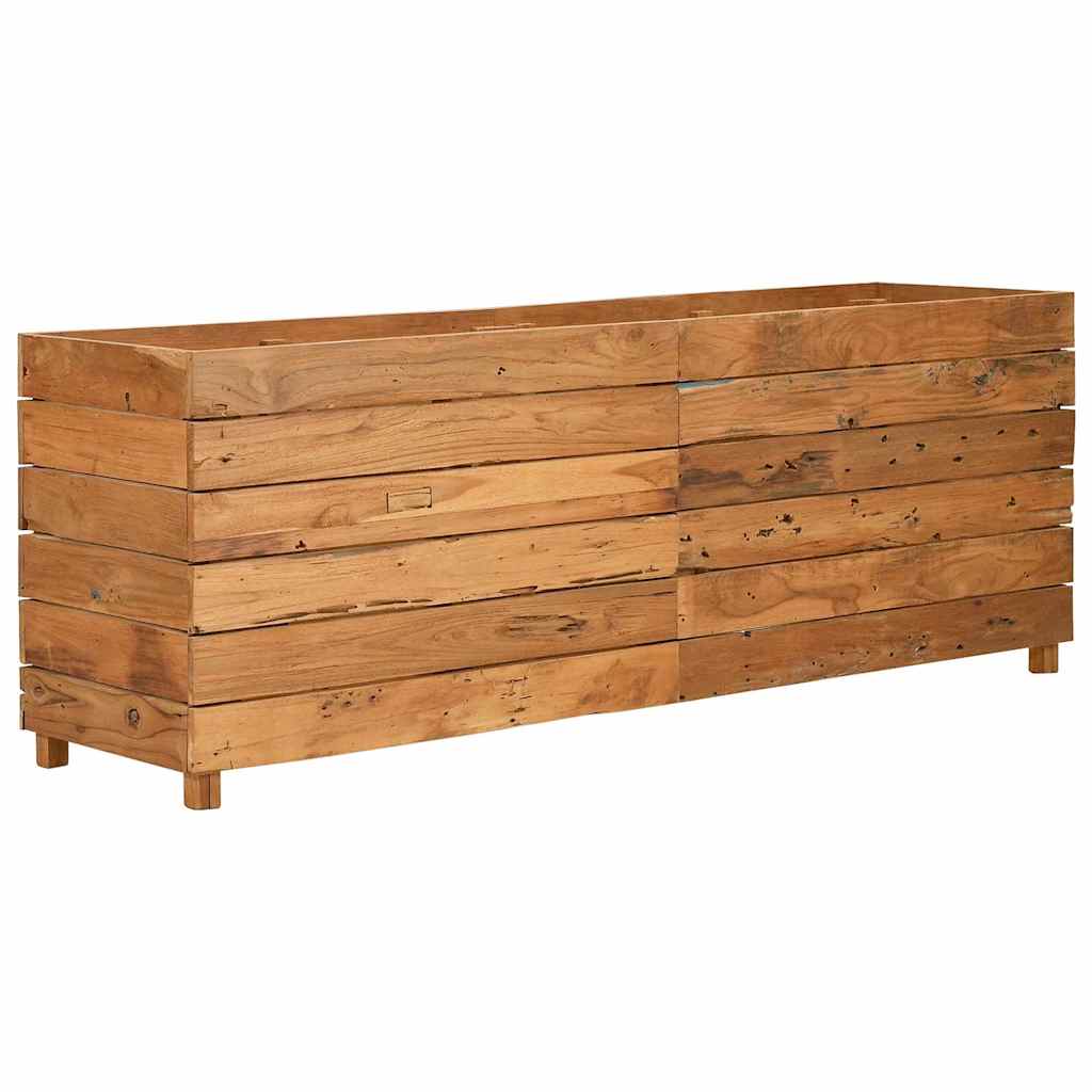 vidaXL Ζαρντινιέρα Υπερυψωμένη 150x40x55 εκ. Ανακυκλ. Ξύλο Teak/Ατσάλι - Image 2