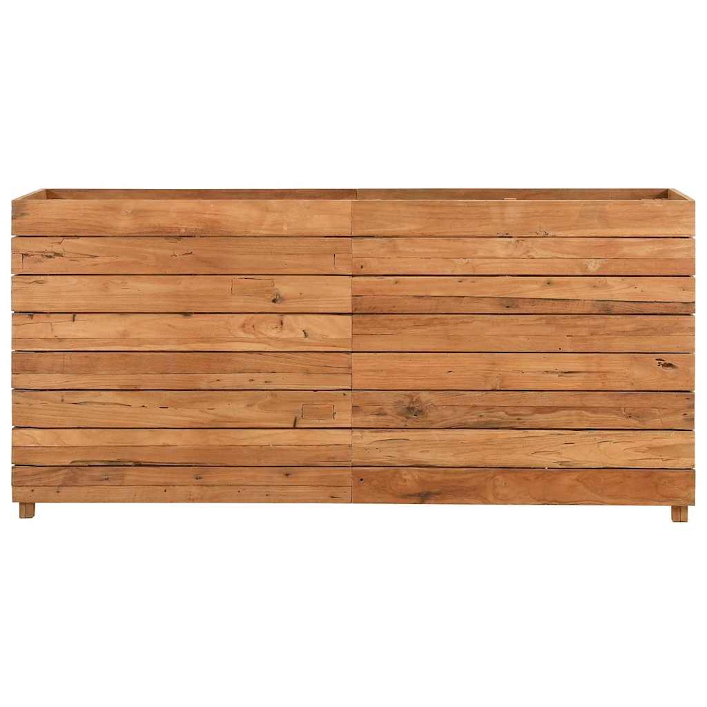 vidaXL Ζαρντινιέρα Υπερυψωμένη 150x40x72 εκ. Ανακυκλ. Ξύλο Teak/Ατσάλι - Image 3