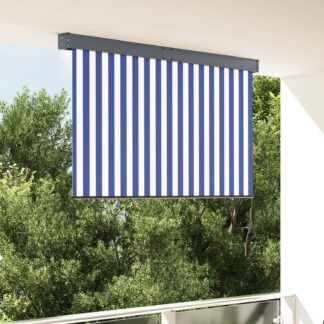 vidaXL Στόρι Σκίασης Ρόλερ Εξωτερικού Χώρου Μπλε / Λευκό 160 x 250 εκ.