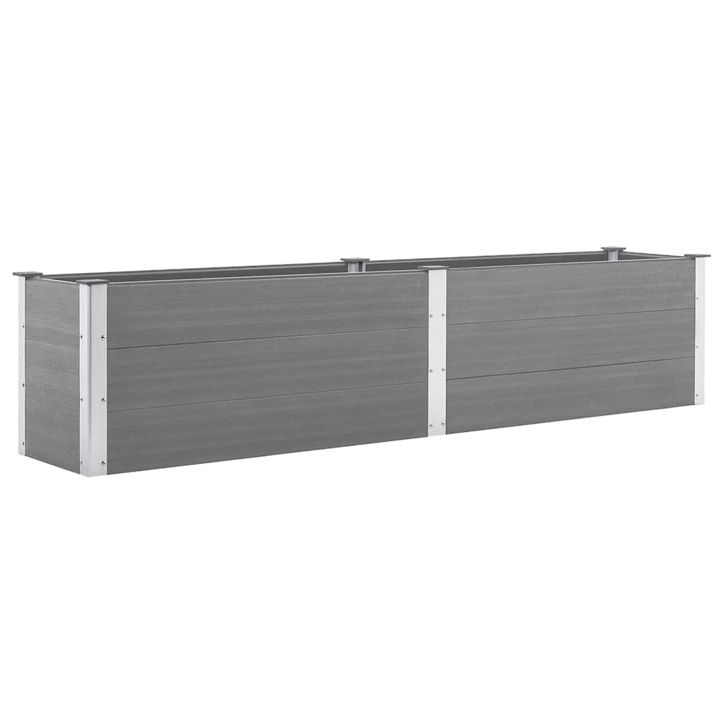 vidaXL Ζαρντινιέρα Υπερυψωμένη Γκρι 250 x 50 x 54 εκ. από WPC - Image 2