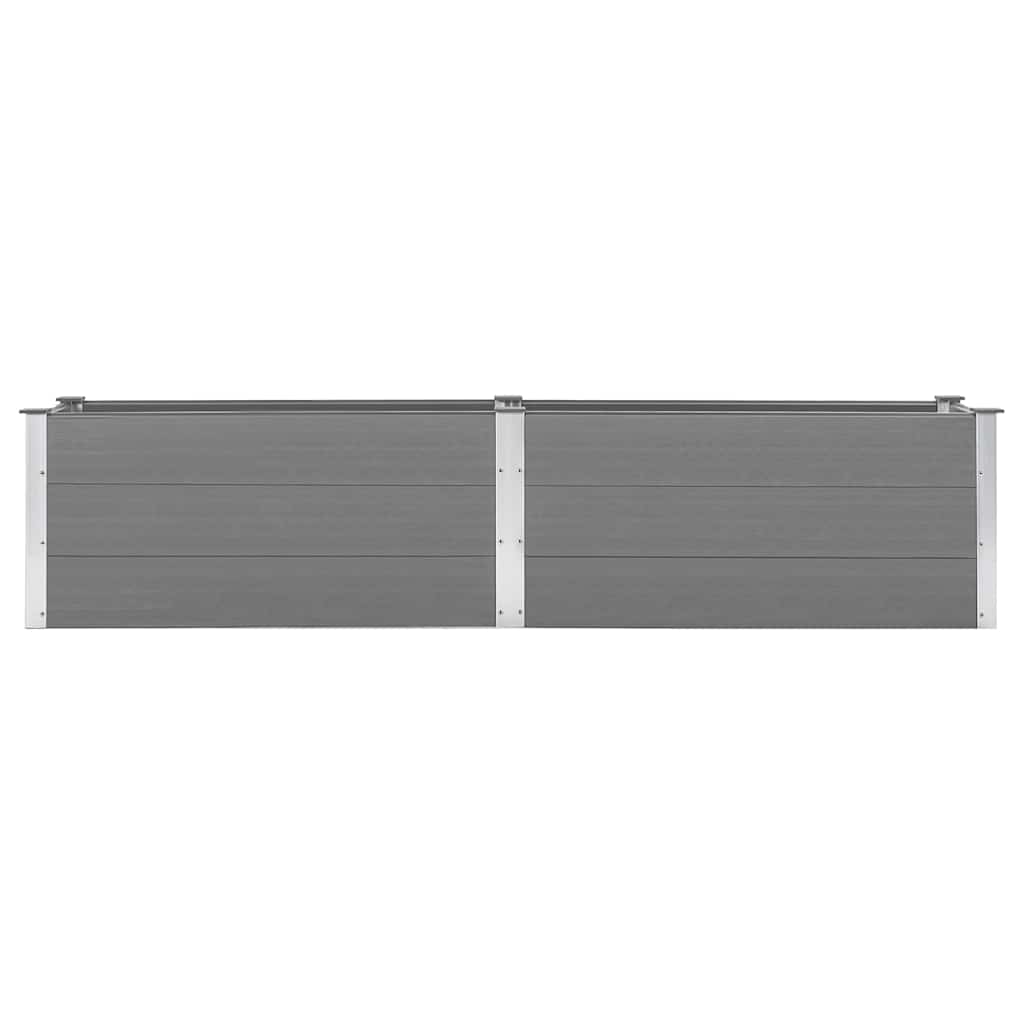 vidaXL Ζαρντινιέρα Υπερυψωμένη Γκρι 250 x 50 x 54 εκ. από WPC - Image 4