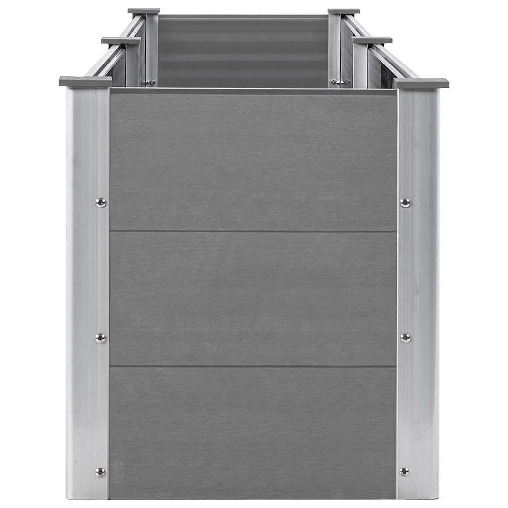 vidaXL Ζαρντινιέρα Υπερυψωμένη Γκρι 250 x 50 x 54 εκ. από WPC - Image 5