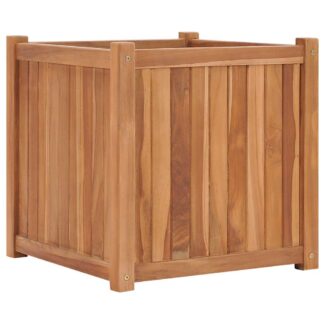 vidaXL Ζαρντινιέρα Υπερυψωμένη 50 x 50 x 50 εκ. από Μασίφ Ξύλο Teak