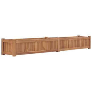 vidaXL Ζαρντινιέρα Υπερυψωμένη 200 x 30 x 25 εκ. από Μασίφ Ξύλο Teak