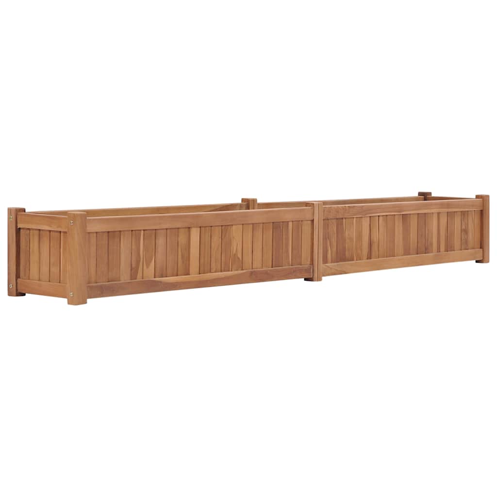 vidaXL Ζαρντινιέρα Υπερυψωμένη 200 x 30 x 25 εκ. από Μασίφ Ξύλο Teak