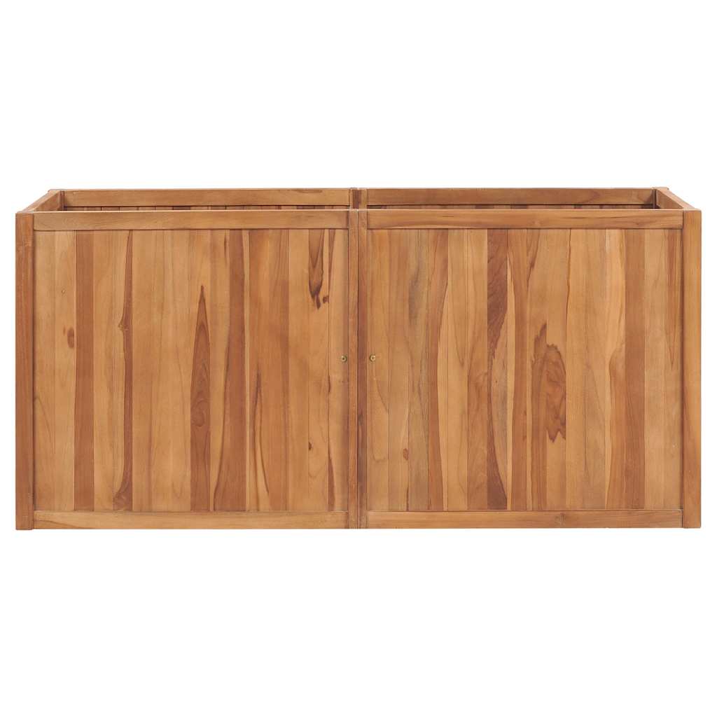 vidaXL Ζαρντινιέρα Υπερυψωμένη 150 x 50 x 70 εκ. από Μασίφ Ξύλο Teak - Image 2