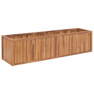 vidaXL Ζαρντινιέρα Υπερυψωμένη 200 x 50 x 50 εκ. από Μασίφ Ξύλο Teak