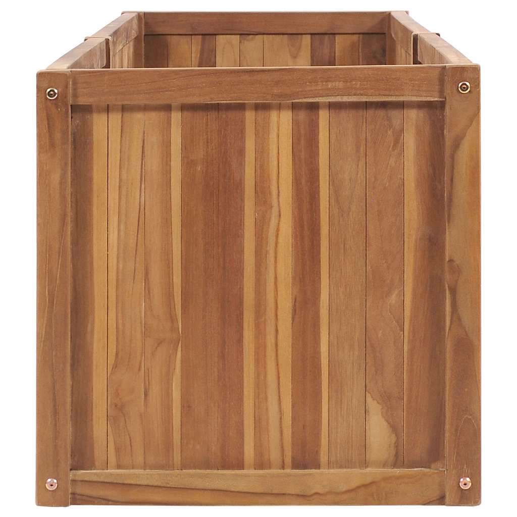 vidaXL Ζαρντινιέρα Υπερυψωμένη 200 x 50 x 50 εκ. από Μασίφ Ξύλο Teak - Image 4