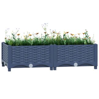 vidaXL Ζαρντινιέρα 80 x 40 x 23 εκ. από Πολυπροπυλένιο