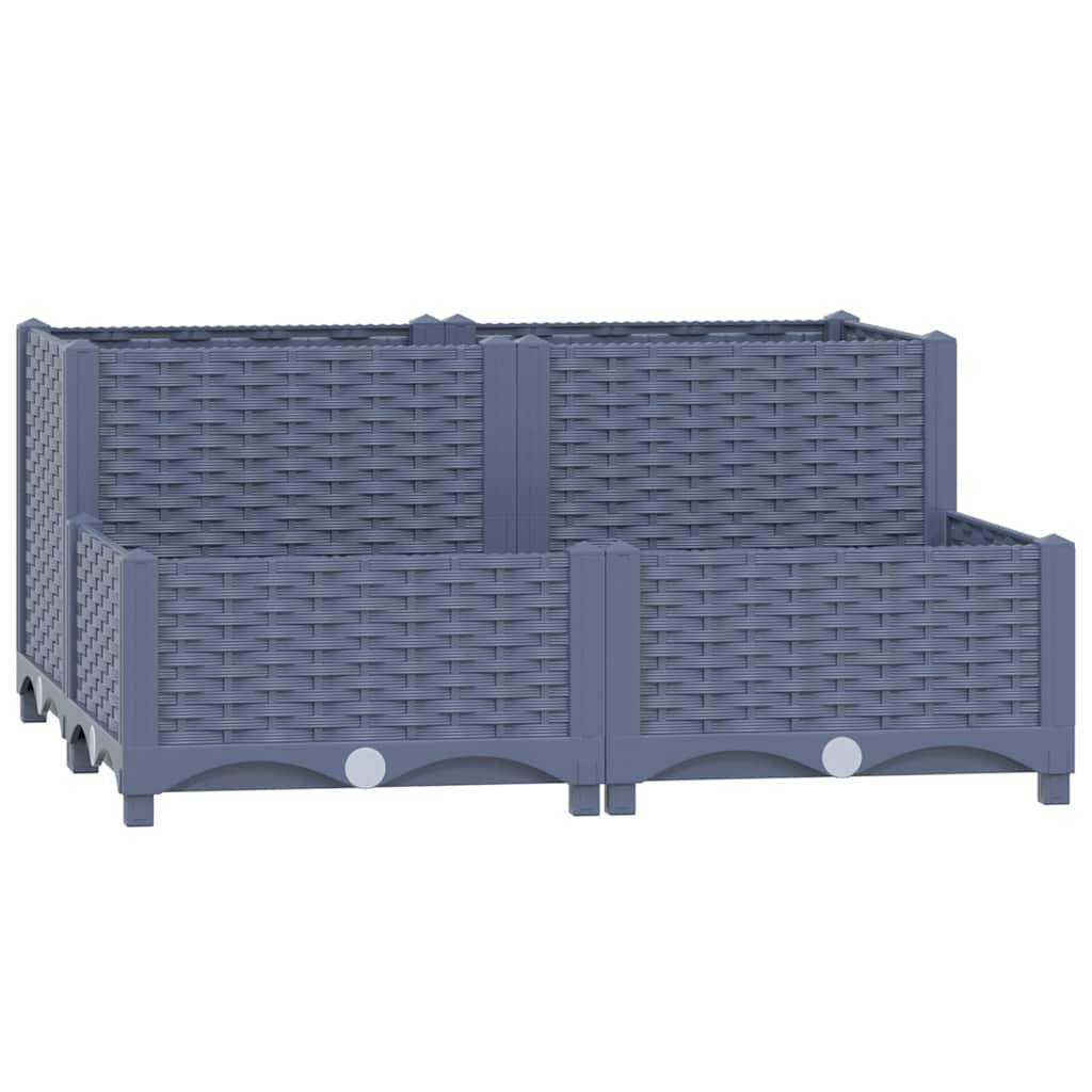vidaXL Ζαρντινιέρα 80 x 80 x 38 εκ. από Πολυπροπυλένιο - Image 2