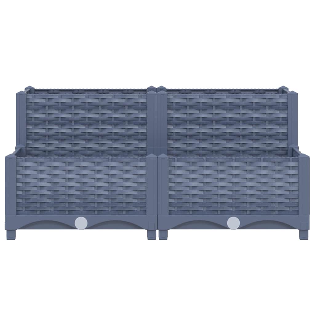 vidaXL Ζαρντινιέρα 80 x 80 x 38 εκ. από Πολυπροπυλένιο - Image 3