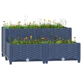 vidaXL Ζαρντινιέρα 80 x 80 x 38 εκ. από Πολυπροπυλένιο