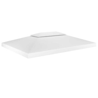 vidaXL Κάλυμμα για Κιόσκι 2 Επιπέδων Λευκό 4 x 3 μ. 310 γρ./μ²