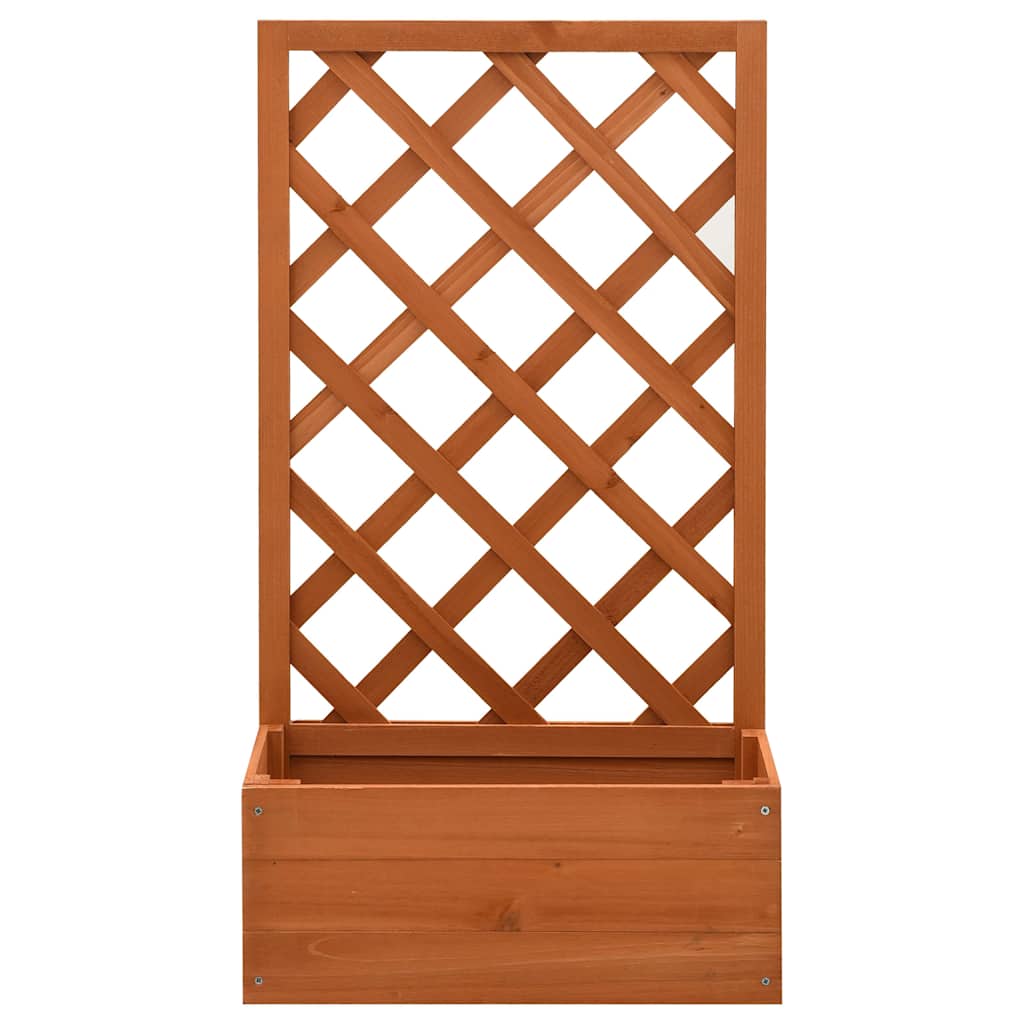 vidaXL Γλάστρα Κήπου με Καφασωτό Πορτοκαλί 50x25x90 εκ. Ξύλο Ελάτης - Image 2