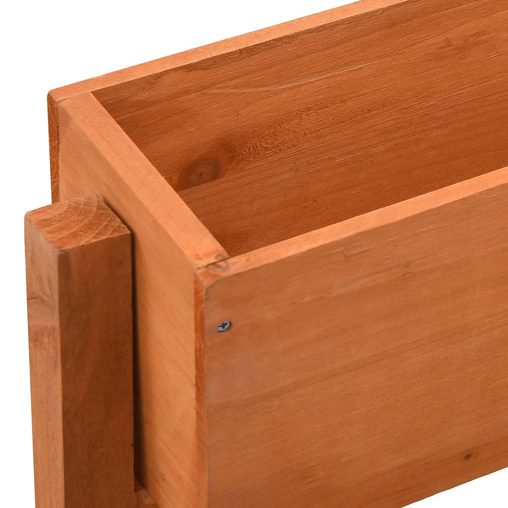 vidaXL Ζαρντινιέρα Πτυσσόμενη Πορτοκαλί 60x14x75 εκ. Μασίφ Ξύλο Ελάτης - Image 4