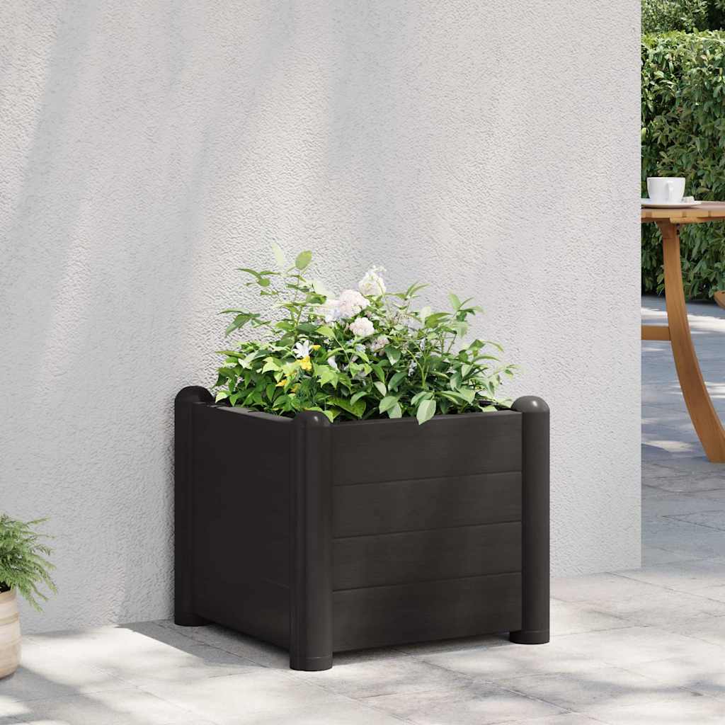 vidaXL Ζαρντινιέρα Υπερυψωμένη Ανθρακί 43 x 43 x 35 εκ. Πολυπροπυλένιο