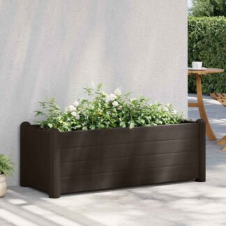vidaXL Ζαρντινιέρα Υπερυψωμένη Μόκα 100 x 43 x 35 εκ. Πολυπροπυλένιο