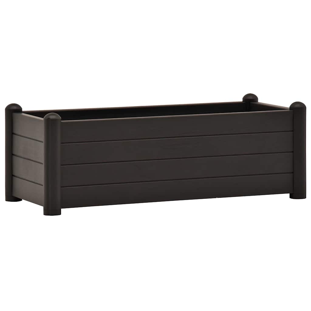 vidaXL Ζαρντινιέρα Υπερυψωμένη Ανθρακί 100x43x35 εκ. Πολυπροπυλένιο - Image 2