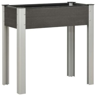 vidaXL Ζαρντινιέρα Υπερυψωμένη Γκρι 75 x 40 x 75 εκ. από WPC