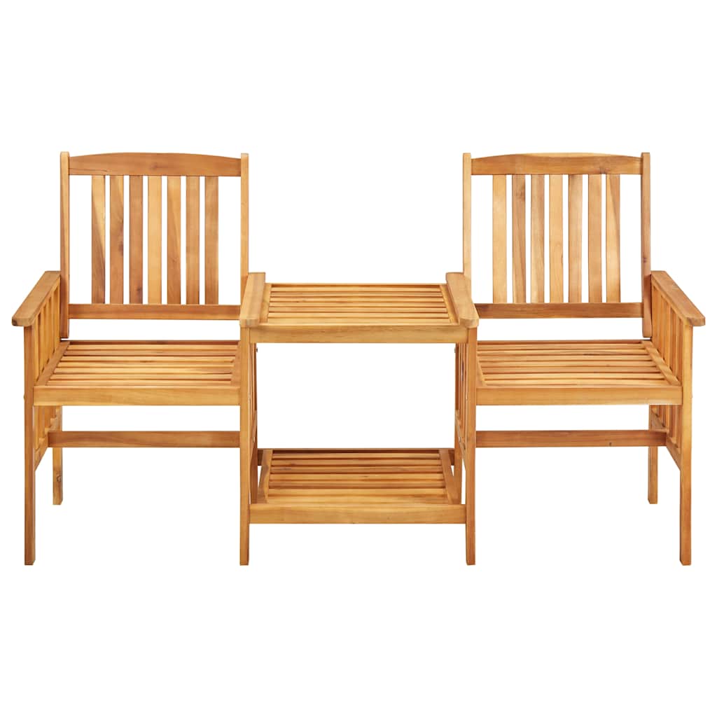 vidaXL Καρέκλες Κήπου με Τραπέζι από Μασίφ Ξύλο Ακακίας και Μαξιλάρια - Image 3