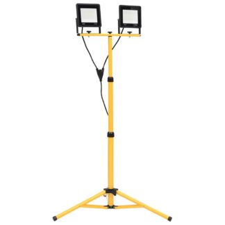vidaXL Προβολέας LED με Τρίποδο Ψυχρό Λευκό 2 x 50 W