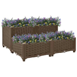 vidaXL Ζαρντινιέρα 80 x 80 x 38 εκ. από Πολυπροπυλένιο