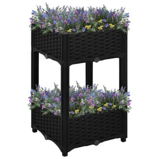 vidaXL Ζαρντινιέρα 40 x 40 x 71 εκ. από Πολυπροπυλένιο