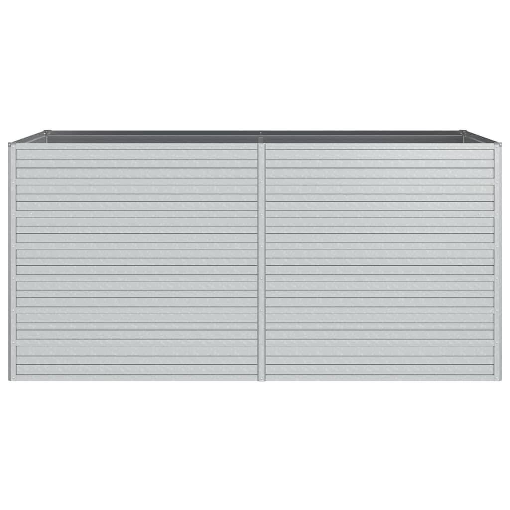 vidaXL Ζαρντινιέρα Υπερυψωμένη Ασημί 160x80x77 εκ. Γαλβανισμ. Χάλυβας - Image 4
