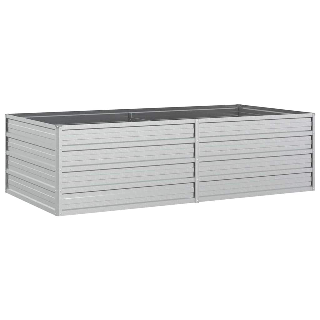 vidaXL Ζαρντινιέρα Υπερυψωμένη Ασημί 160x80x45 εκ. Γαλβανισμ. Χάλυβας - Image 2