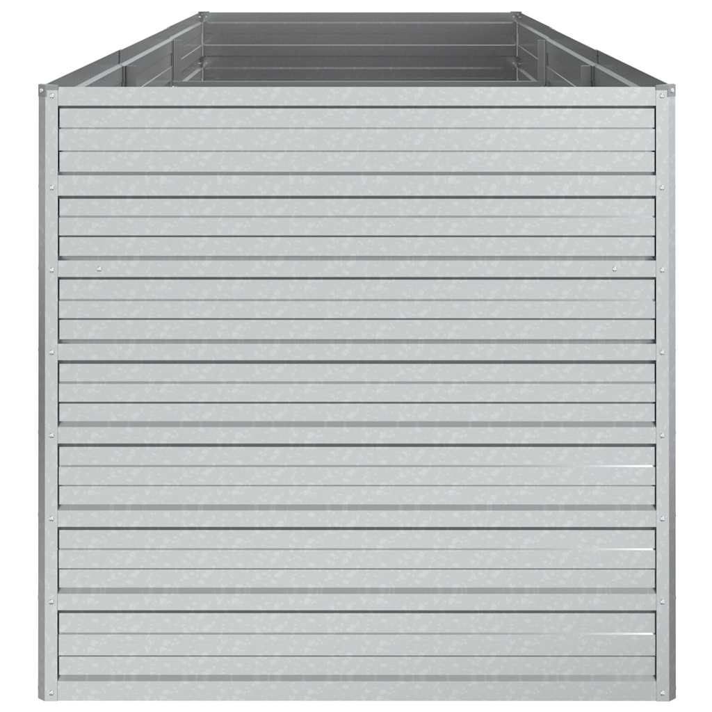 vidaXL Ζαρντινιέρα Υπερυψωμένη Ασημί 240x80x77 εκ. Γαλβανισμ. Χάλυβας - Image 5