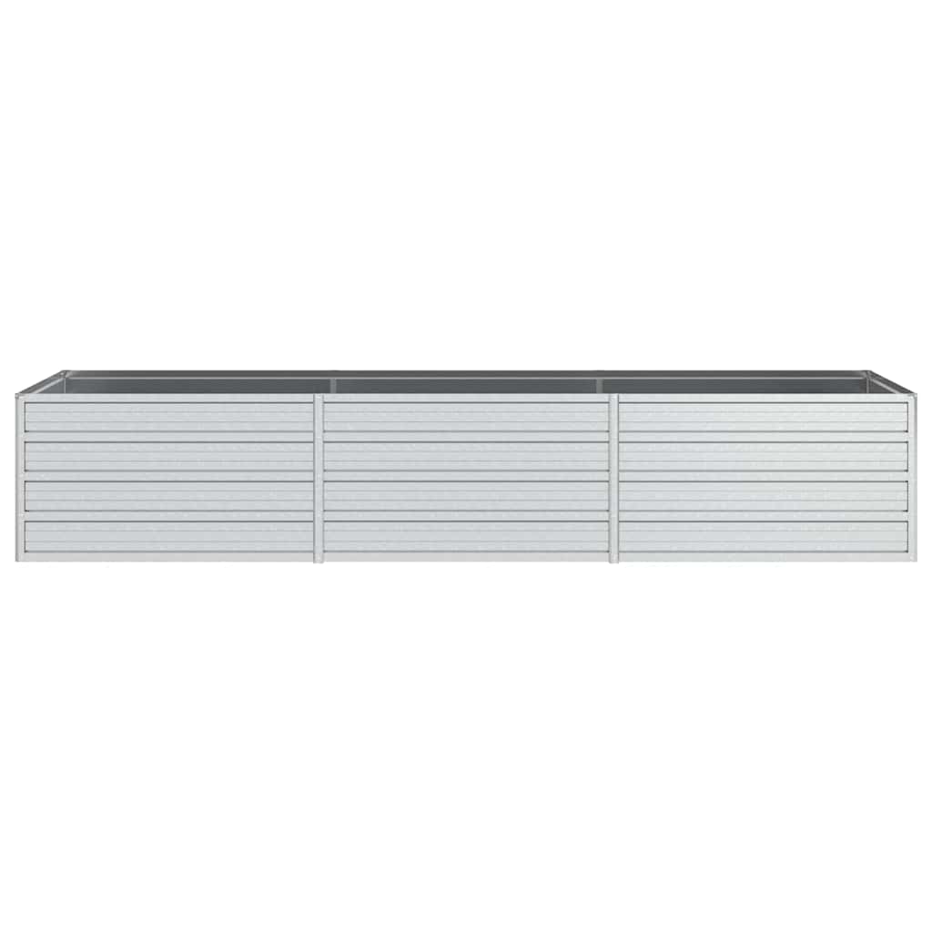 vidaXL Ζαρντινιέρα Υπερυψωμένη Ασημί 240x80x45 εκ. Γαλβανισμ. Χάλυβας - Image 4