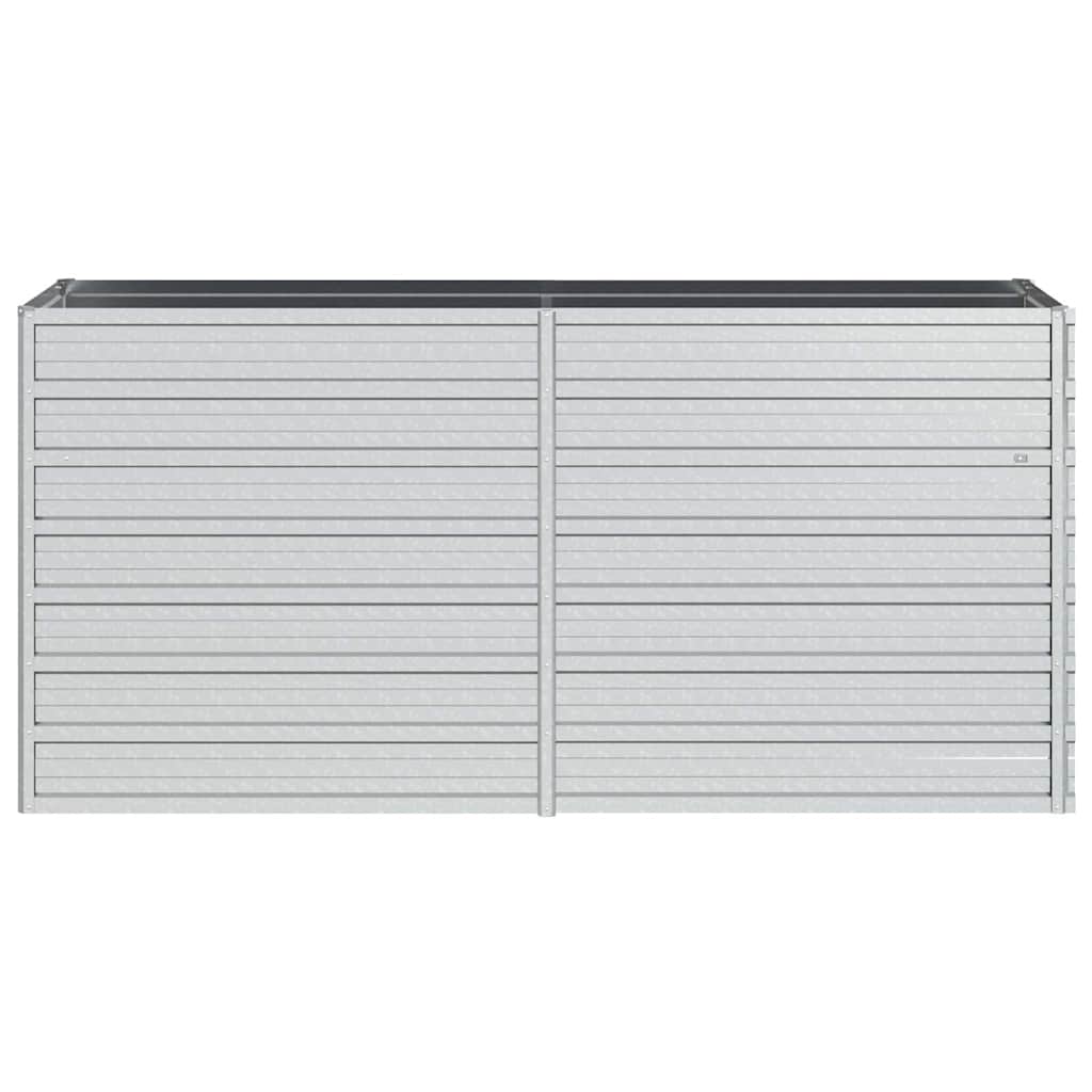 vidaXL Ζαρντινιέρα Υπερυψωμένη Ασημί 160x40x77 εκ. Γαλβανισμ. Χάλυβας - Image 4